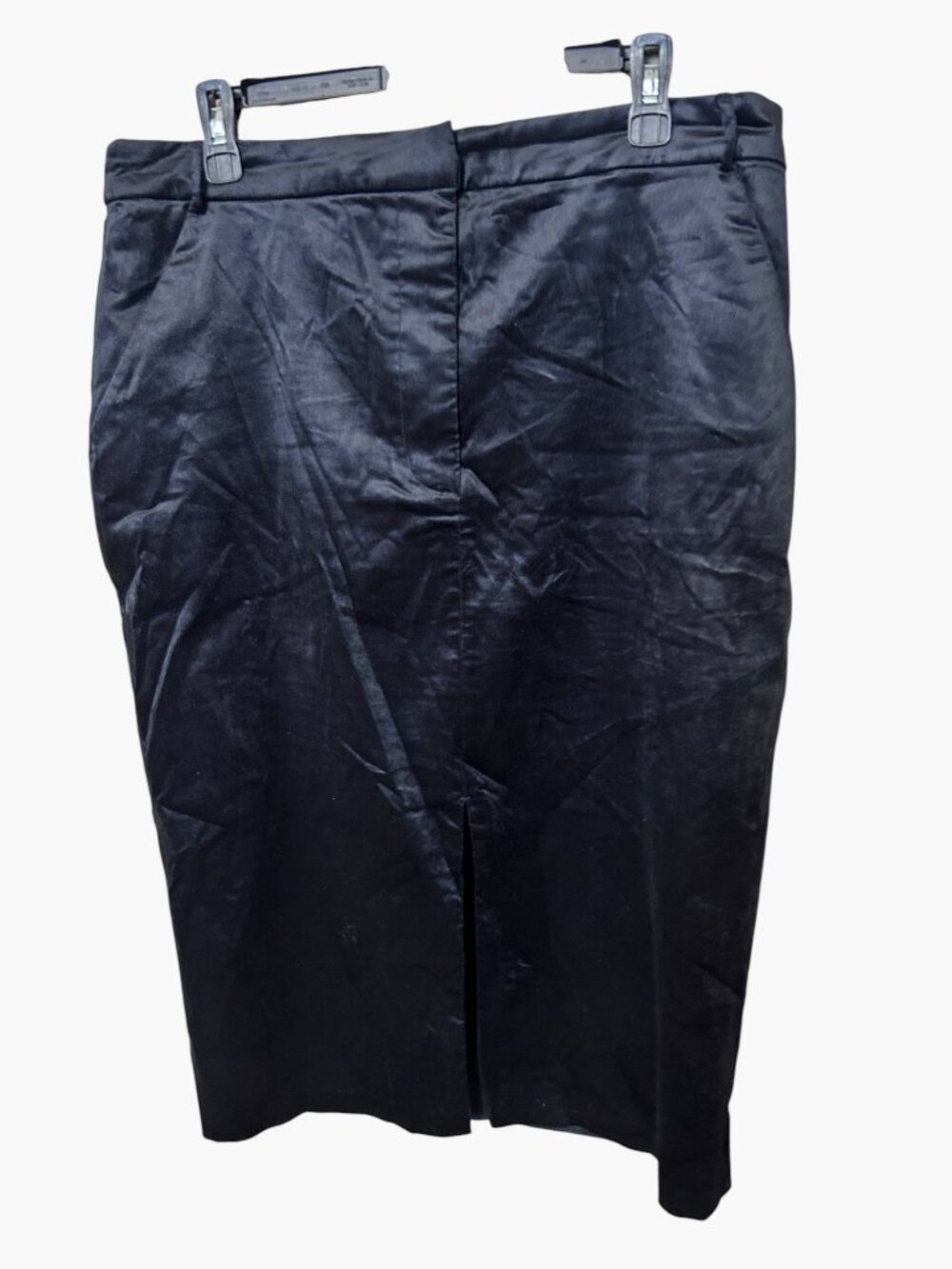 Banana Republic Crushed Velvet Black Pencil Skirt with Pockets Size 14